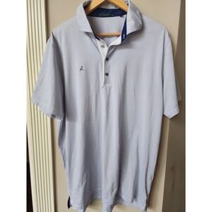Greyson Polo Shirt Mens XL Gray Stripes  Golf Tennis Polo Greyson Logo